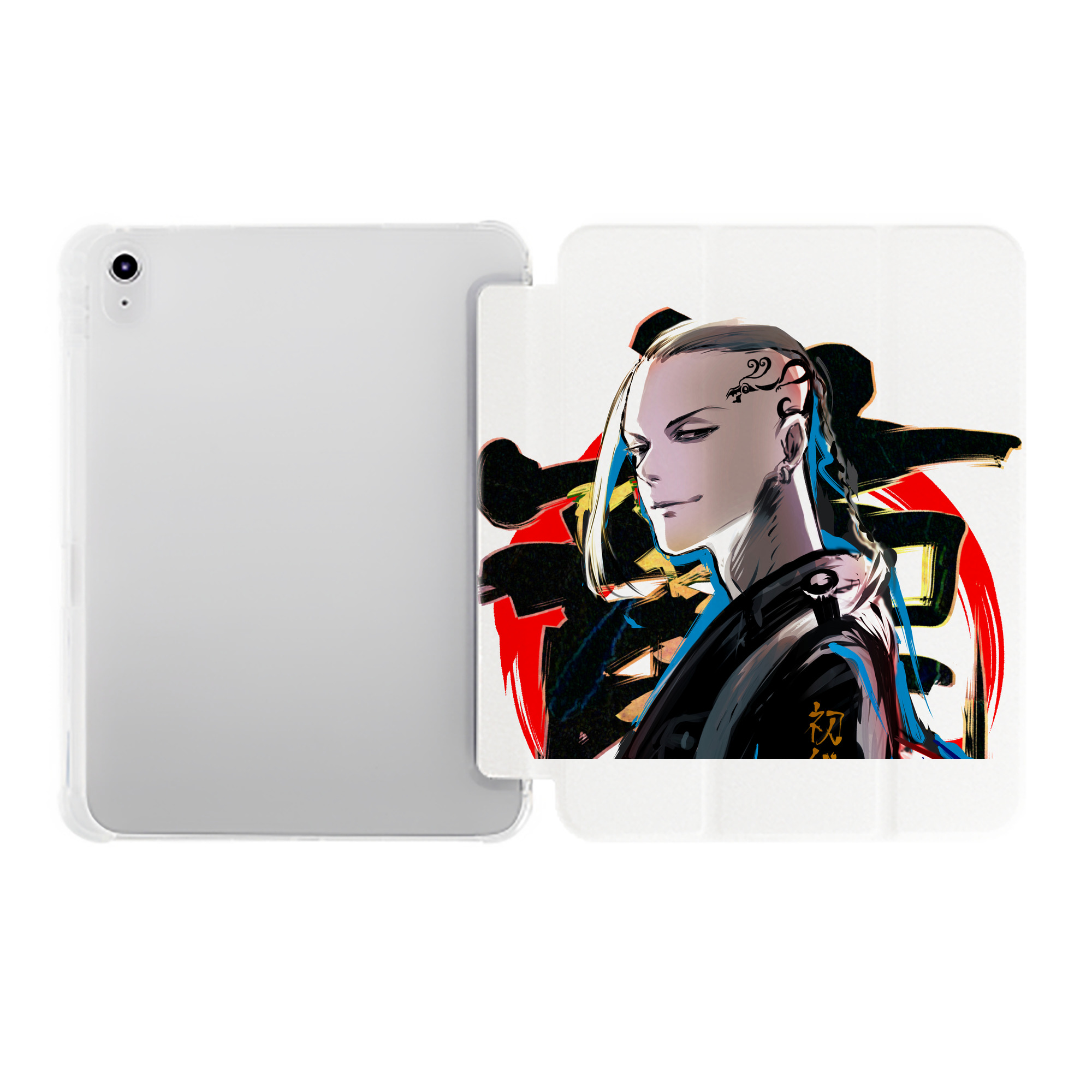 （画像用） 東京リベンジャーズ Tokyo Revengers IPad ケース ペン収納付き 三つ折りスタンド PUレザー×シリコン 対応機種9.5/10.5/10.9インチ